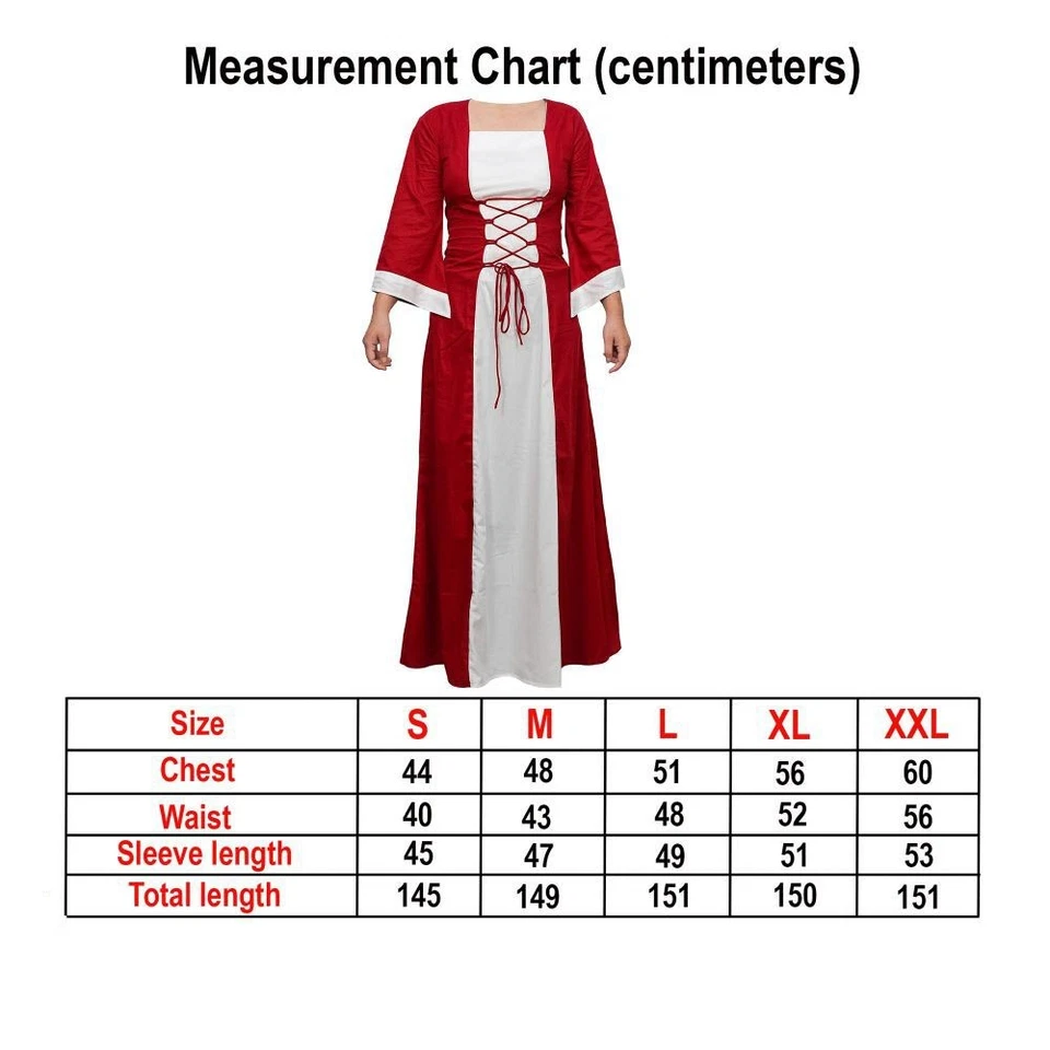 Medieval Princess Light Cotton Dress – Red – Lord of Battles - Image 2 of 3