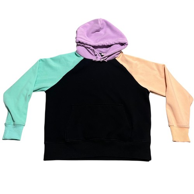 #ad #ad Spark Paws Colorblock Hoodie Sweatshirt Black Lavender Mint Peach Size Large $24.00