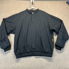 Zero Restriction Golf Jacket Men's Large Black Gore-Tex Lined Pullover 1/4 Snap