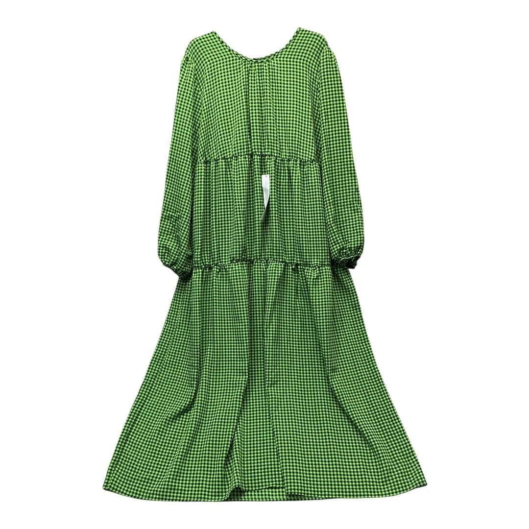 topshop green gingham dress Topshop green gingham midi dress., Lace up open