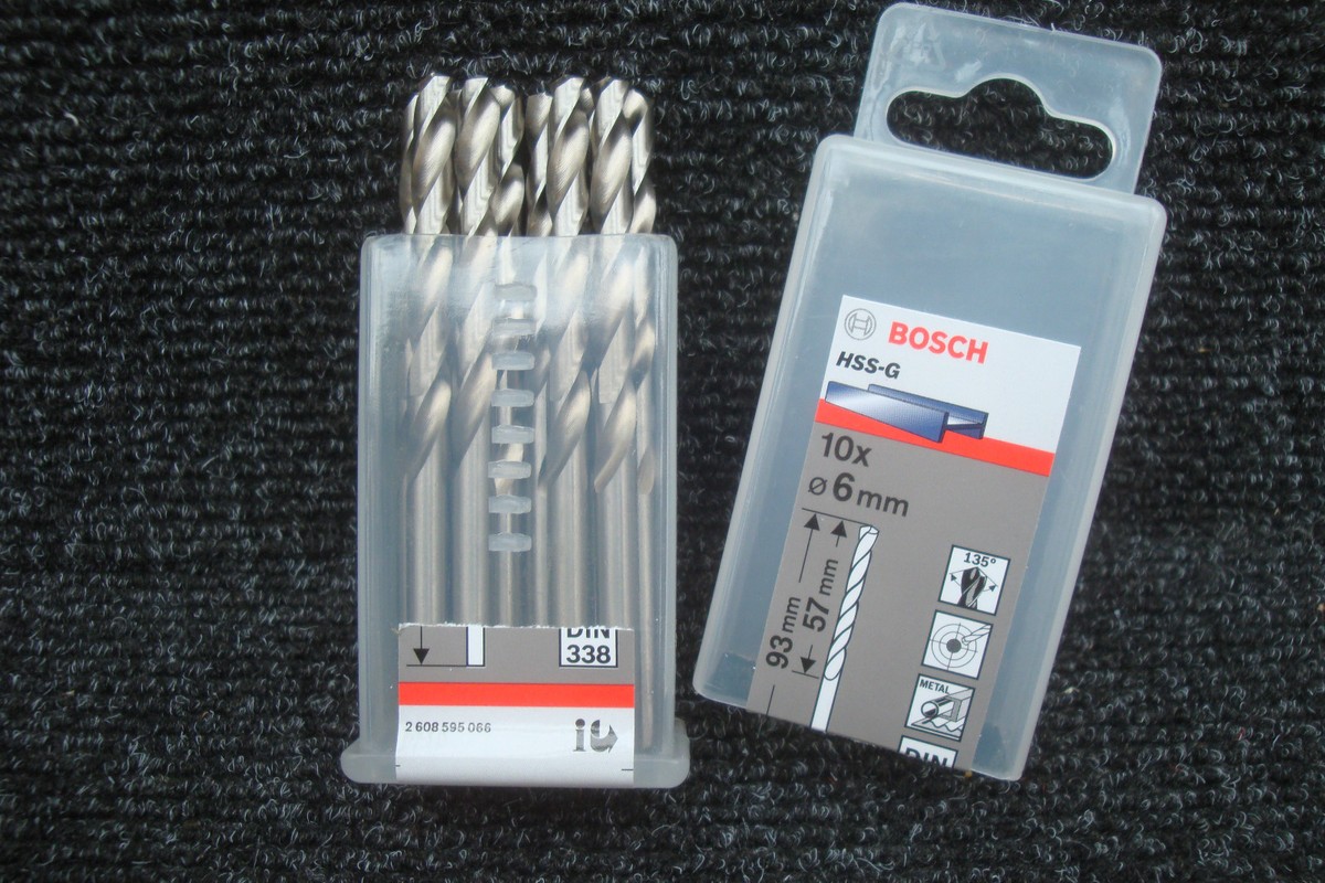 BOSCH 6MM HSS-G JOBBER METAL DRILL BITS 2608595066 x 10 UK