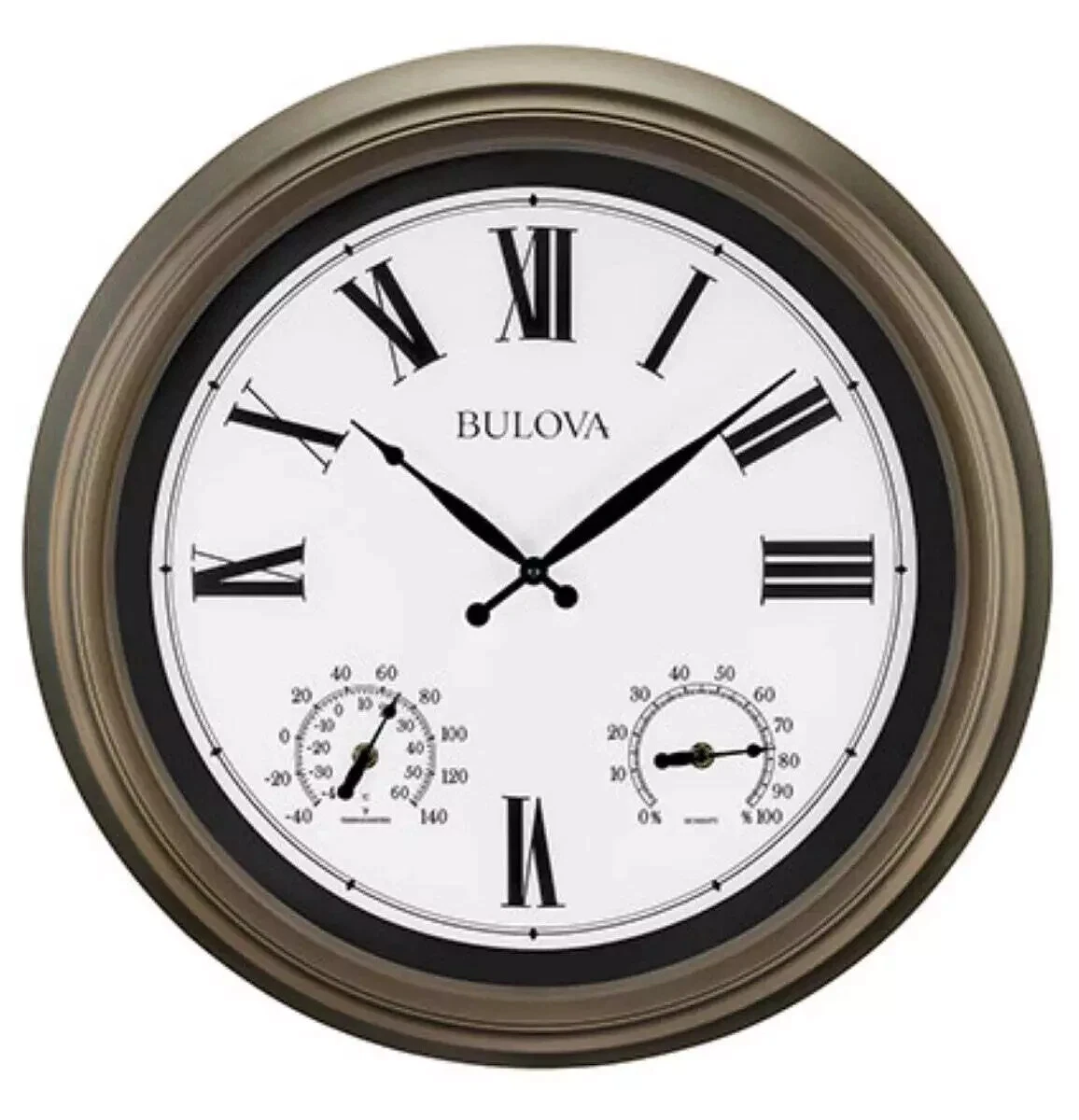 Bulova C4886 Vineyard Illuminated Indoor/Outdoor Weatherproof Matte Bronze 22"