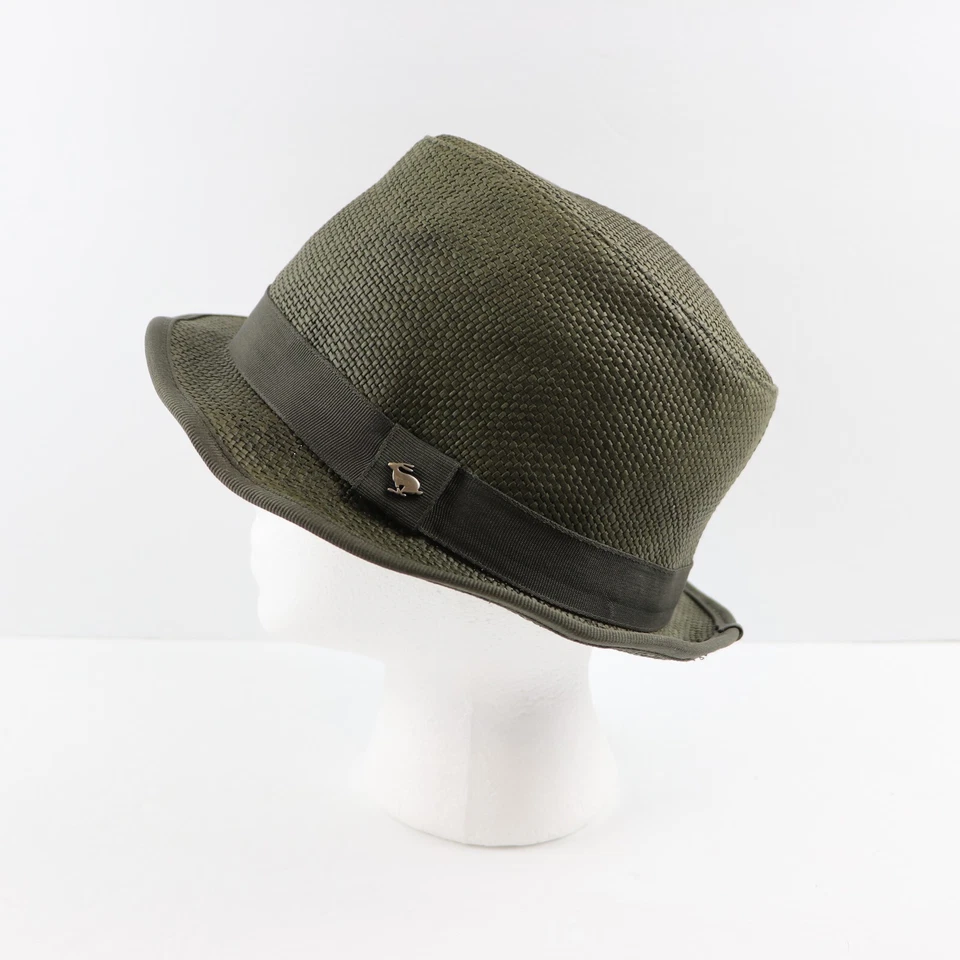 Шляпа мужская PETER GRIMM Fedora темно-зеленая соломенная 100% натуральное волокно один размер - Изображение 2 из 4