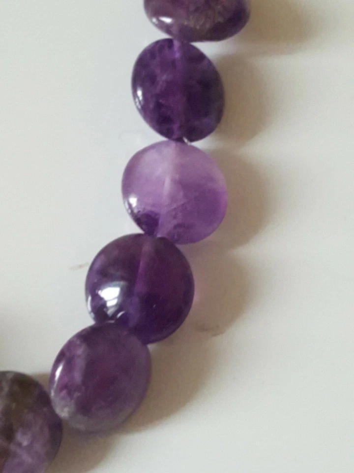 60ct Amethyst Coins Silver Plated Bracelet  — 第 4/4 张图片