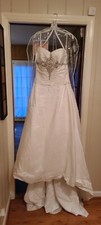 white ball gown wedding dress size 16