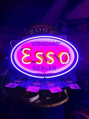 Esso Standard Dealer Oil Gas 20''x16'' Neon Lamp Light Sign With HD Vivid Printing