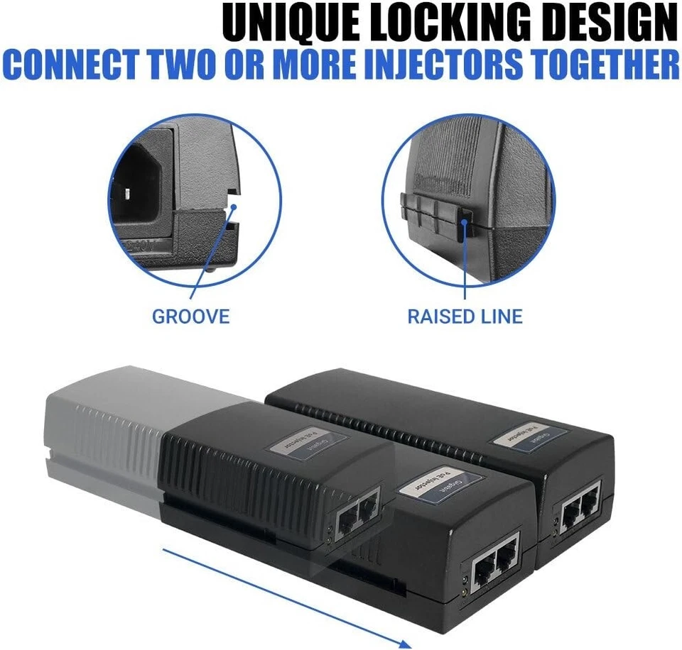 BV-Tech Gigabit Power Over Ethernet PoE+ Injector Up To 60W Up To 325 Feet - Image 4 of 4