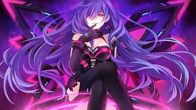 Anime hyperdimension neptunia purple hair tsunako iris Playmat Gaming Mat