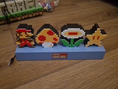 Super Mario Brothers Icons Leuchte Lampe Schlafzimmer Paladon Tischplatte 30cm USB Akku