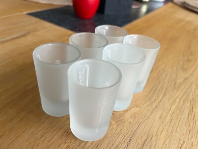 6x Jägermeister Shotglas 2cl Kurze Stamper Schnaps Gläser Frosted *TOP*