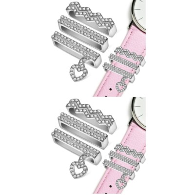  2 Pack Uhrenarmband Bling Charms Bildschirm Bling-Uhrenanhänger