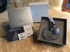 WATERFORD~AUTHENTIC~TIMES SQ. 2005 "HOPE FOR WISDOM" BALL ORNAMENT #128338 NEW