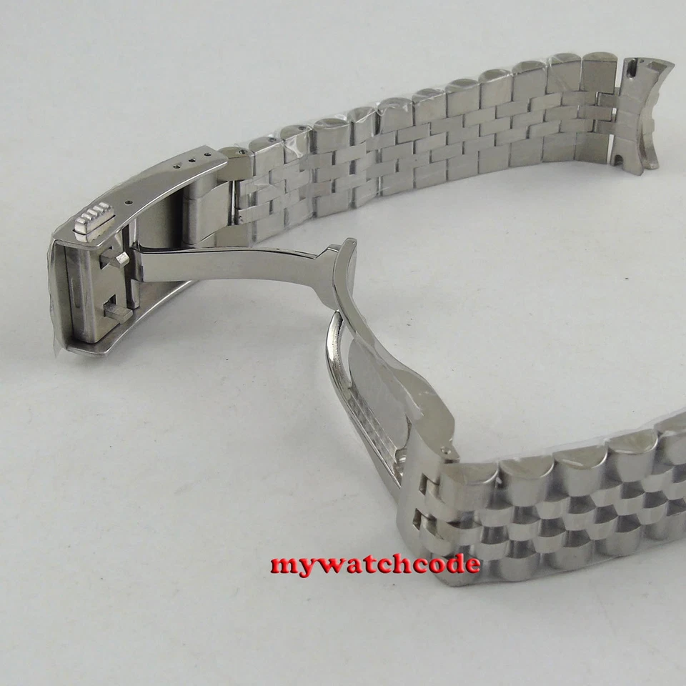 20mm 316L Jubilee acero inoxidable sólido parnis pulsera ajuste 40mm reloj parnis Foto 4 de 4
