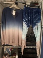Young Fabulous Broke NWT 2-Piece Outfit Set Blue Tan Tie Dye Size S and M