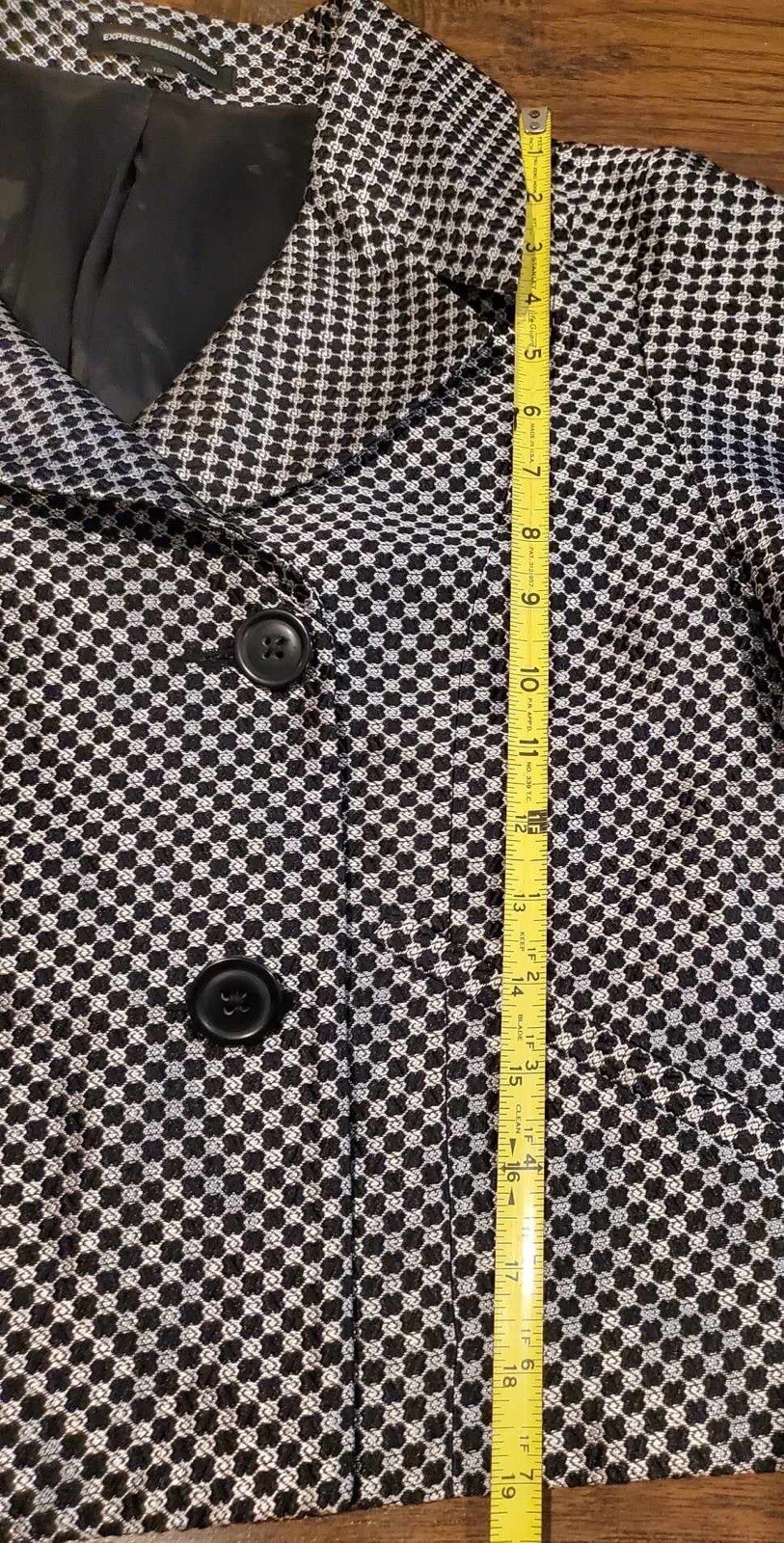 Express Blazer Design Studio Double Breasted Crop… - image 5