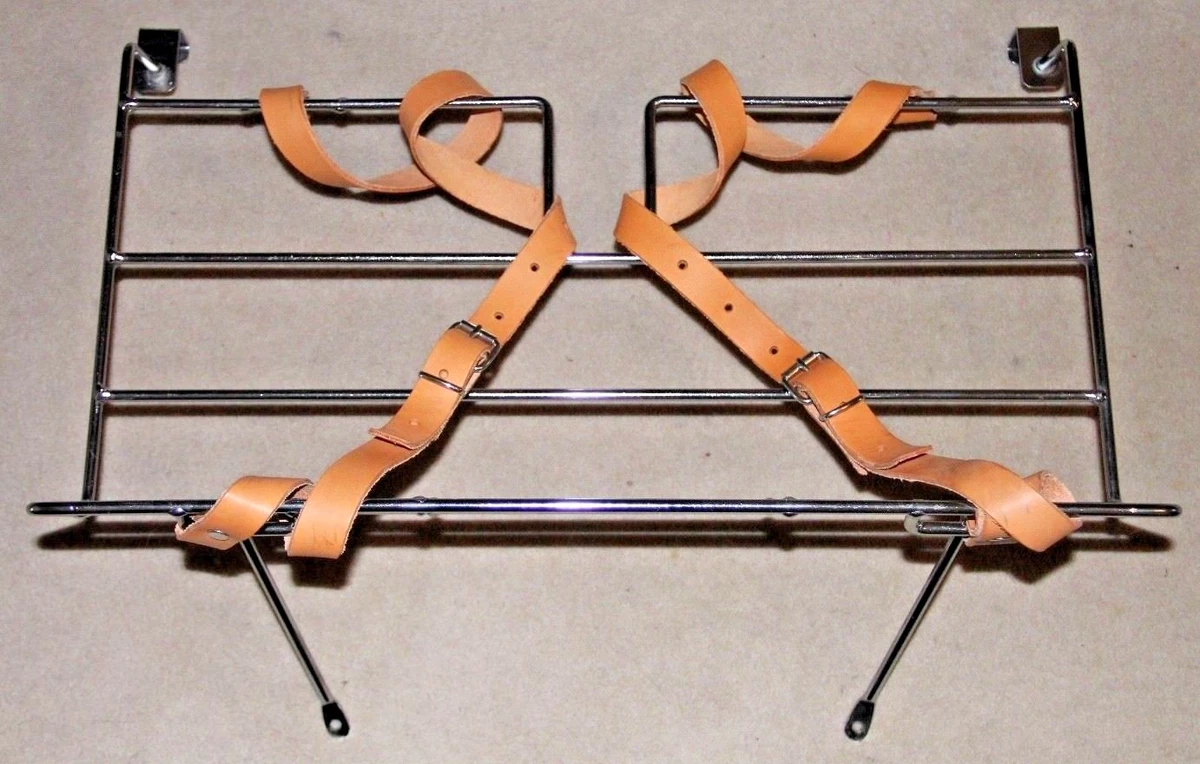 CLASSIC FIAT 500 LUGGAGE RACK HAMPER BASKET WITH STRAPS POLISHED CHROME NEW