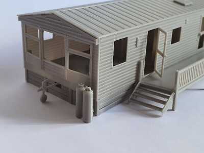 Modelleisenbahn Gebäude Statischer Wohnwagen (Variationen) Spur 1,76 OO Modellbausatz