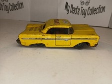 Yellow Cab Taxi Tin Toy Car Made In Japan Vintage