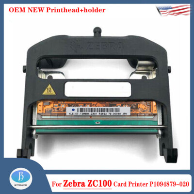 OEM NEW Printhead+holder For Zebra ZC100 Card Printer P1094879-020