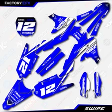 Blue & White Swipe Racing Graphics Kit fits 18-22 Yamaha YZ450F YZF450 Decal