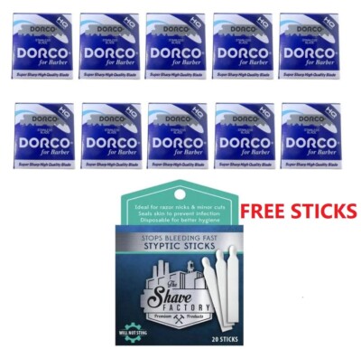 1000 Dorco Single Edge Half Stainless HQ Technology Pre Cut Razor Blades Barbers