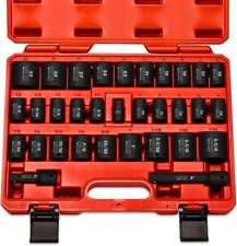 Neiko 02447A 1/2" Drive Master Impact Socket SAE and Metric, Sae Metric 