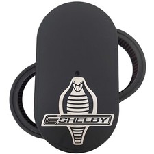 Ford Cs Shelby Logo 15 Oval Air Cleaner Kit - 3d Raised Cobra Emblem - Black