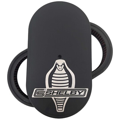 Ford CS Shelby  Logo 15'' Oval Air Cleaner Kit - 3D Raised Cobra Emblem - Black