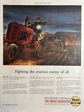 1944 Tidewater Associated Veedol Motor Oil WWII Cruelest Enemy VTG Print Ad