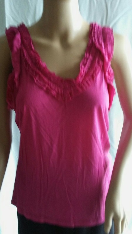 Banana Republic women's hot pink solid tank top size small brand new