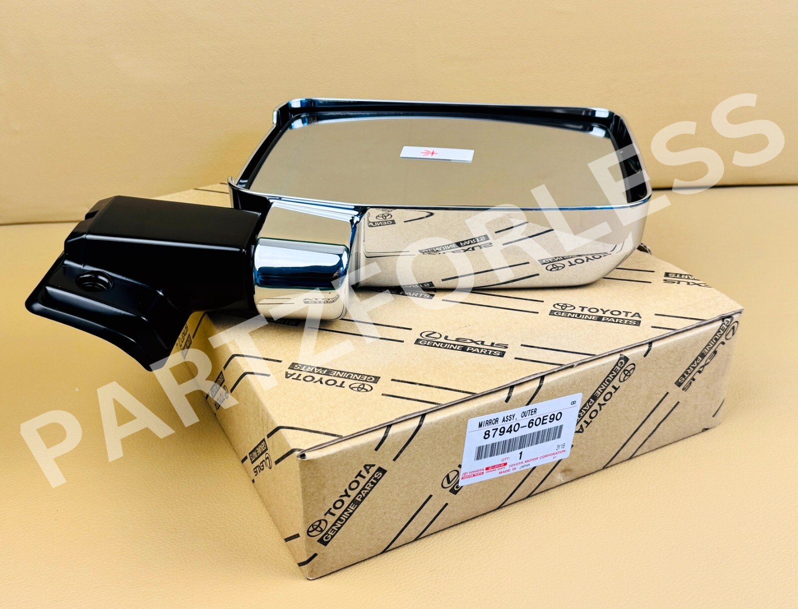 87940-60E90 TOYOTA GENUINE MIRROR ASSY, OUTER REAR VIEW, LH 