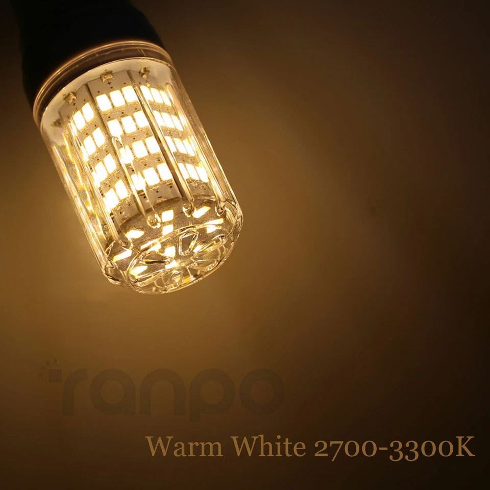 LED Corn Bulb E26 E27 E12 E14 B22 12W 18W 24W Light 5730 SMD White Lamp RK - Image 3 of 4