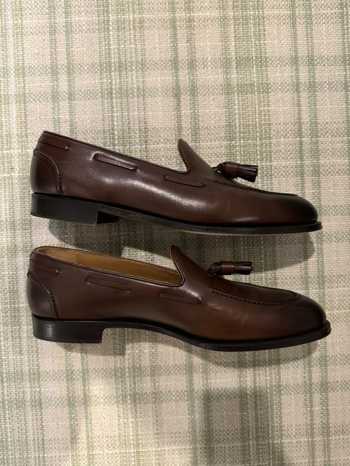 Edward Green Greenwich Loafers Dark Oak Antique UK Size 10.5C eBay