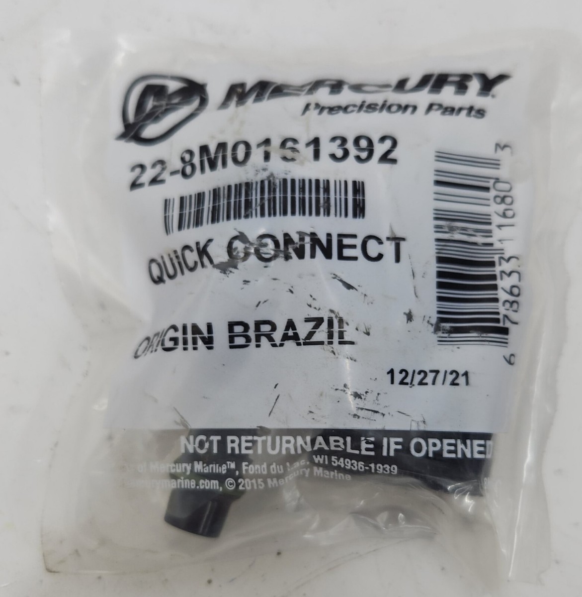 22-8M0161392 Genuine OEM Mercury Mercruiser Quicksilver Quick