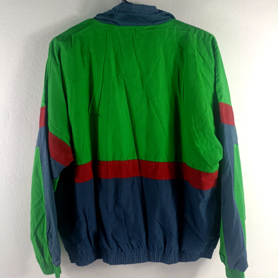 Vintage Full Zip Long Sleeve Multi Color Windbreaker Jacket Mens Size XL - Image 2 of 2