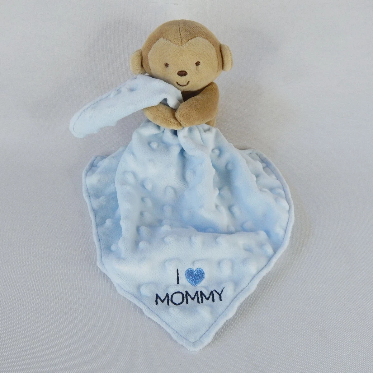 Child Mine Carters Monkey Plush Rattle Lovey I Love Mommy Blue Baby Blanket Mink