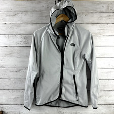 The North Face Womens Medium Gray full Zip Hooded Jacket Casual Running