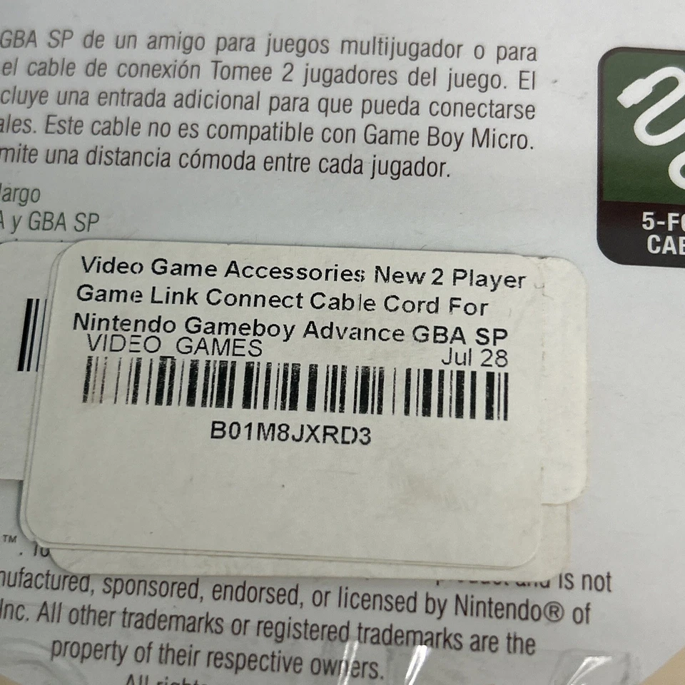 Tomee 2 Player Link Cable For Game Boy Advance SP/Game Boy Advance - Image 4 of 4