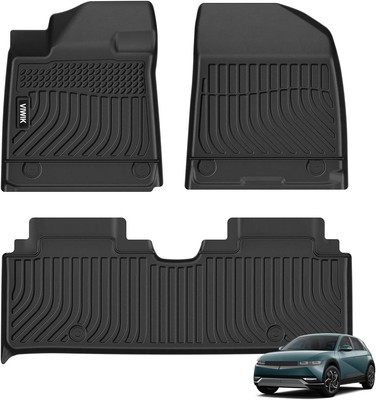 3pcs Car Floor Mats For Hyundai Ioniq 6 2024 All-Weather Guard Waterproof