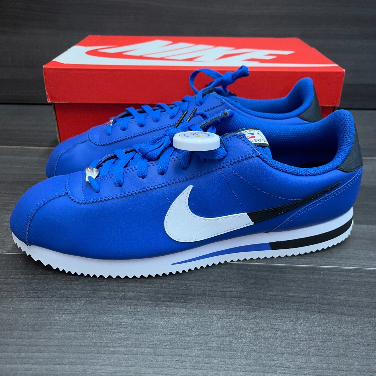 Nike Cortez Basic Leather x NBA Game Royal Black White Men's Size 13  CI1047-400