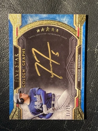 FREDDIE FREEMAN 2018 Topps Five Star Golden Graphs Auto 11/20