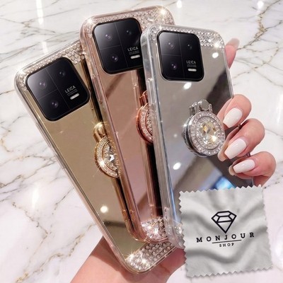 Hülle Handyhülle Glitzer für Xiaomi 13 Pro Lite + Ring Halterung Schutz Spiegel