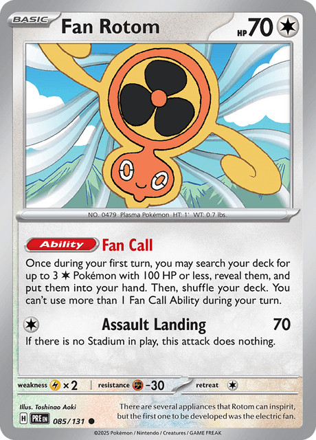 Pokemon TCG-Fan Rotom x2 Playset Prismatic Evolutions 085/131 NM
