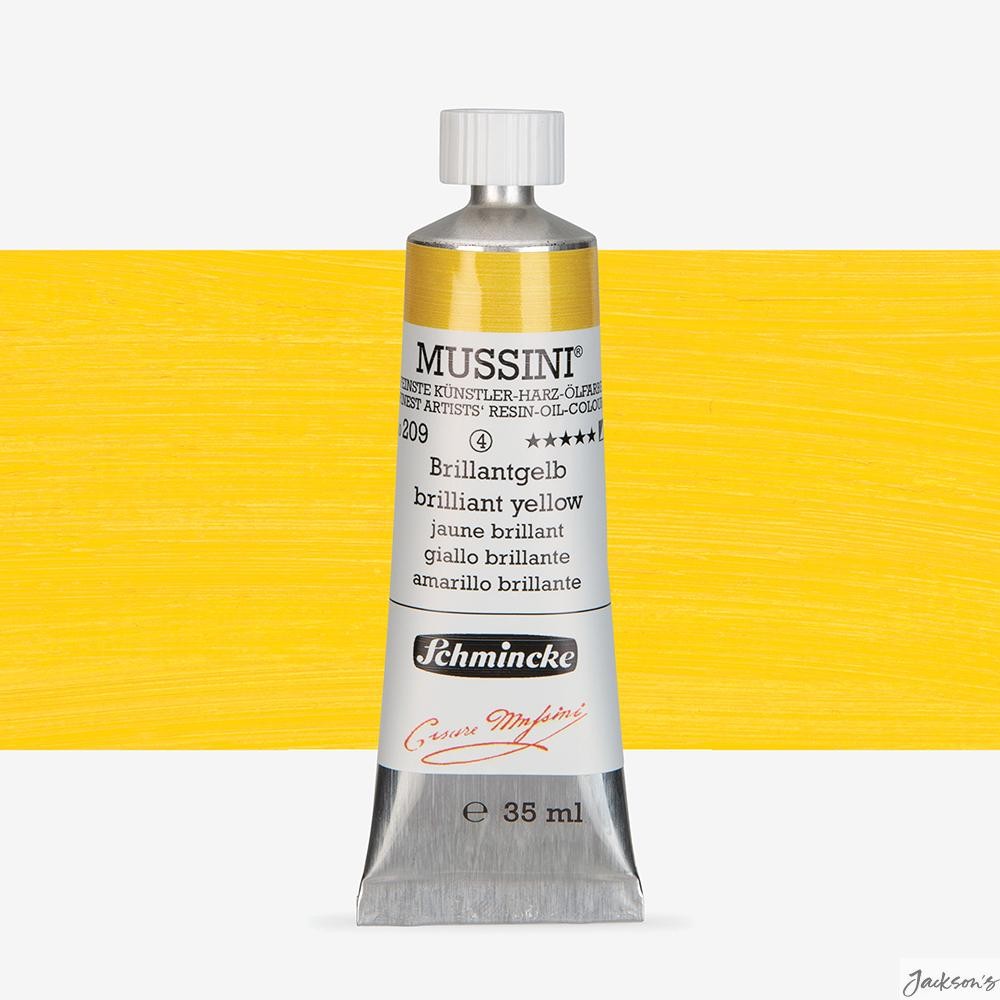 Schmincke Mussini Oil Paint Natural Resin 35ml Brilliant Yellow Artist Colour