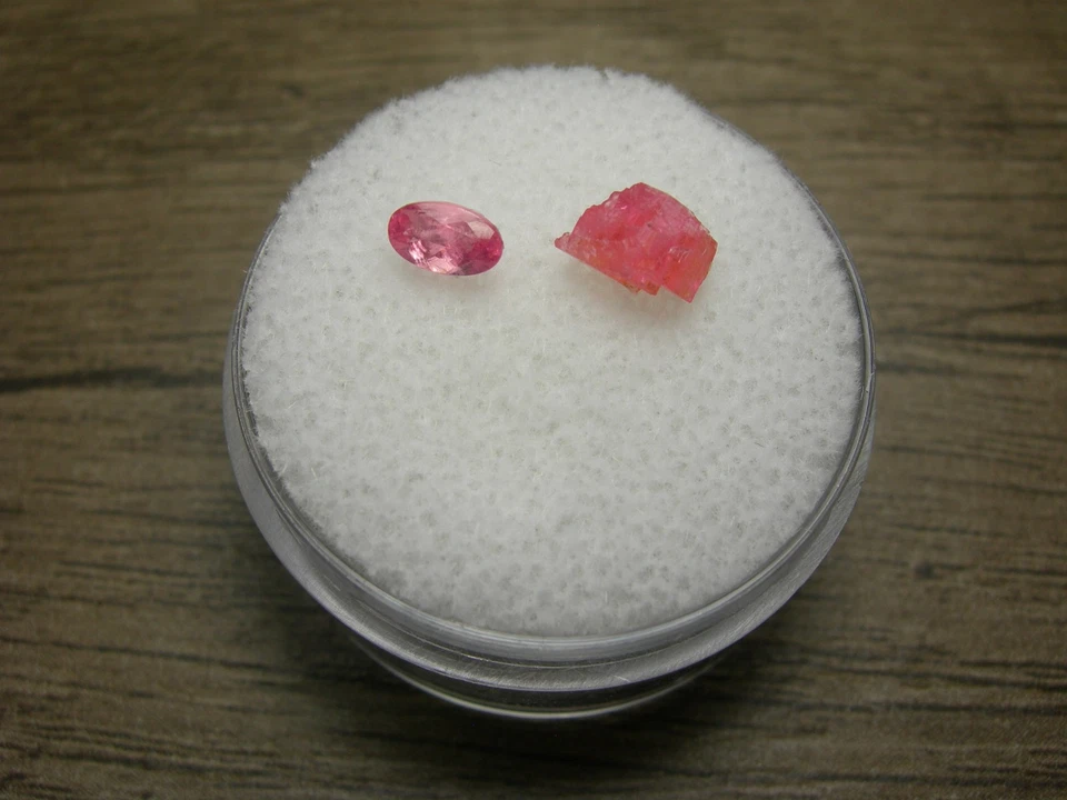 rare Sweet Home Mine RHODOCHROSITE Rough & Cut Set Colorado USA gem & Crystal - Image 2 of 4