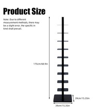 9 Tier Bookshelf, Metal Floor Standing Corner Shelf, Space-Saving Book Shelf