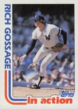 1982 Topps Baseball Card #771 Rich Gossage Pitcher New York Yankees- in action