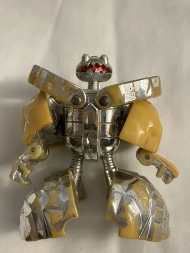 Rock Lords Evil Warrior Slimestone Silver Chrome Go Bots Bandai 1985 Vintage