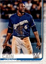 2019 Topps Lorenzo Cain . Milwaukee Brewers #330