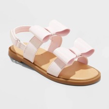 Cat Jack Toddler Girls' Ruby Bow Sandals Pink 5T